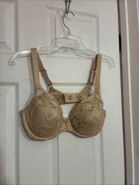 Bali Beige Embroidered Underwire Bra